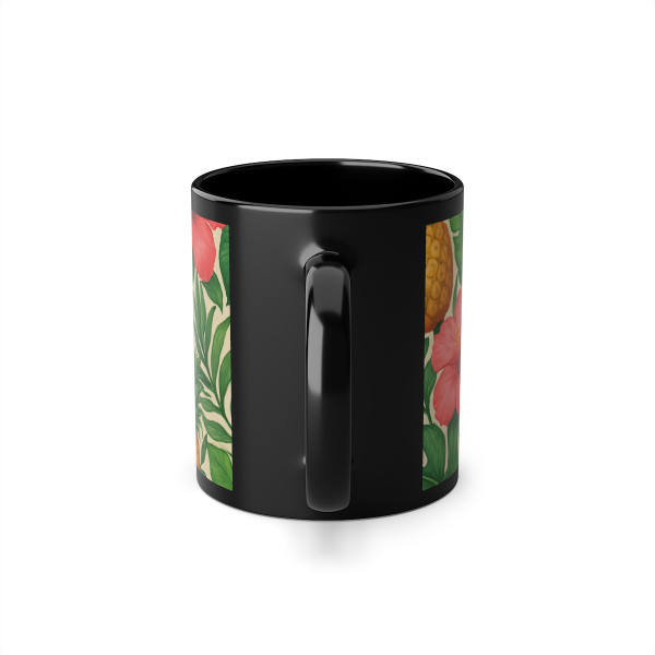 Tropical Oasis Escape - Black Coffee Cup, 11oz