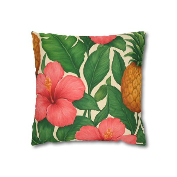 Tropical Oasis Escape - Spun Polyester Square Pillowcase