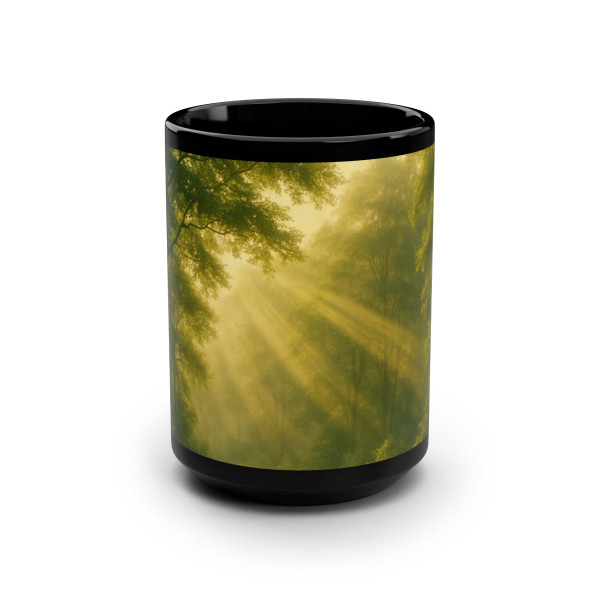 Whispers of Dawn - Black Mug, 15oz