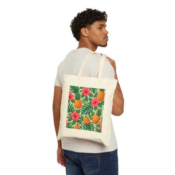 Tropical Oasis Escape - Cotton Canvas Tote Bag