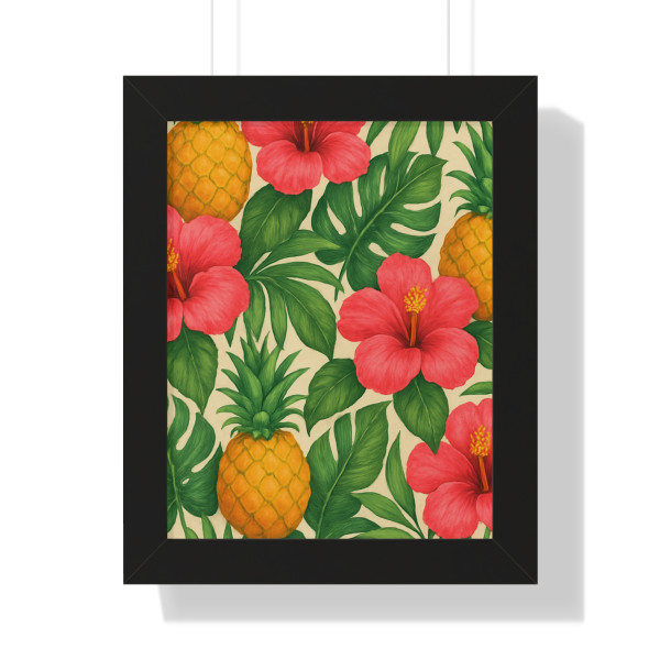 Tropical Oasis Escape - Framed Vertical Poster