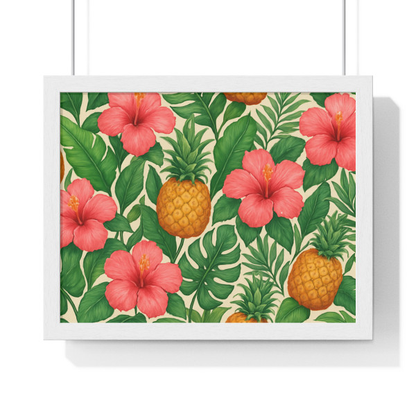 Tropical Oasis Escape - Horizontal Framed Poster