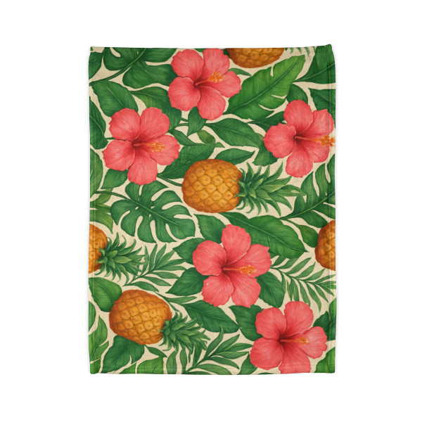 Tropical Oasis Escape - Soft Polyester Blanket