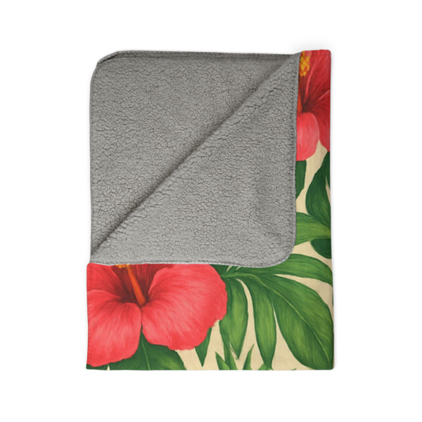 Tropical Oasis Escape - Fleece Sherpa Blanket