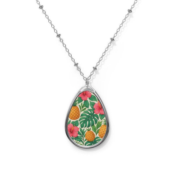 Tropical Oasis Escape - Oval Necklace