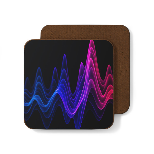 Rhythmic Waves - Hardboard Back Coaster