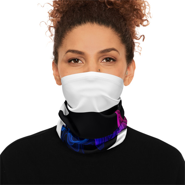 Rhythmic Waves - Winter Neck Gaiter With Drawstring