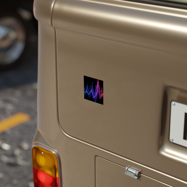 Rhythmic Waves - Transparent Outdoor Stickers, Die-Cut, 1pc