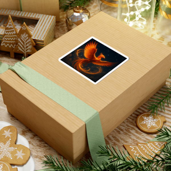 Celestial Phoenix Dance - Kiss-Cut Stickers