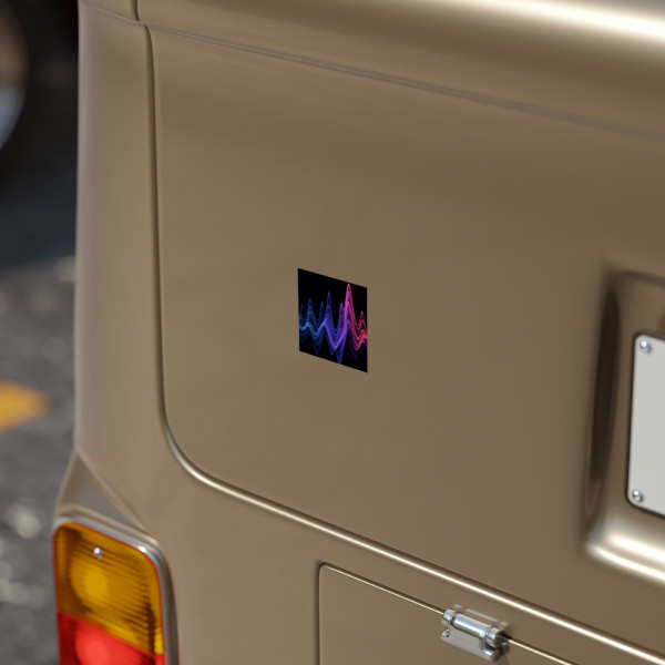 Rhythmic Waves - Transparent Outdoor Stickers, Square, 1pc