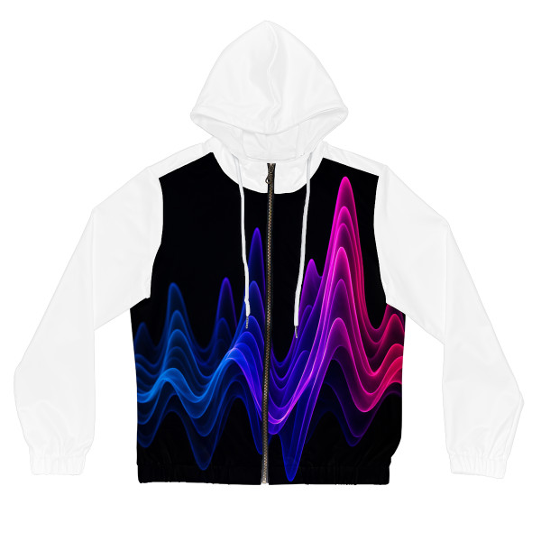Rhythmic Waves - Women’s Full-Zip Hoodie (AOP)