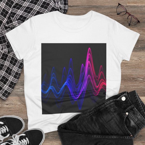 Rhythmic Waves - Women's Midweight Cotton Tee