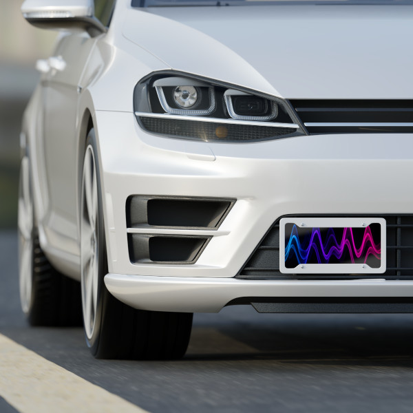 Rhythmic Waves - License Plate
