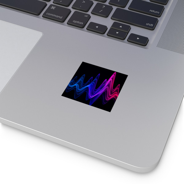 Rhythmic Waves - Square Vinyl Stickers