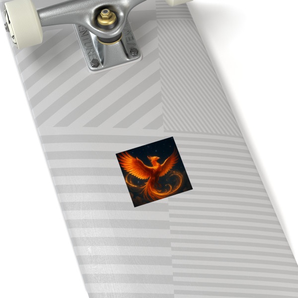 Celestial Phoenix Dance - Laminate Stickers, Square