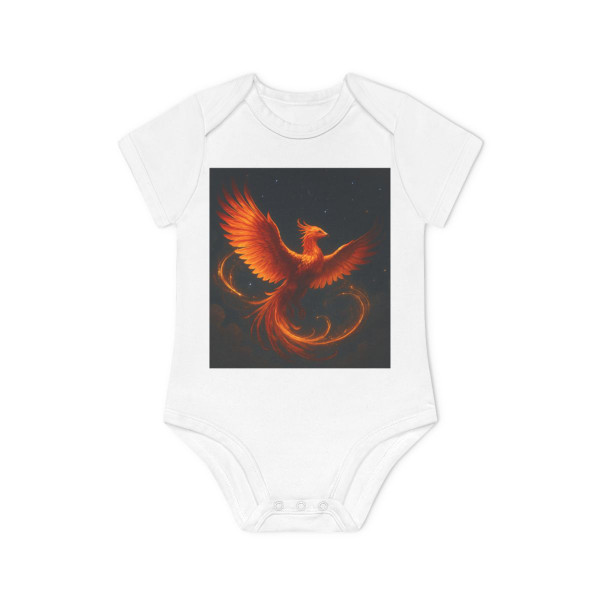 Celestial Phoenix Dance - Baby Organic Short Sleeve Bodysuit