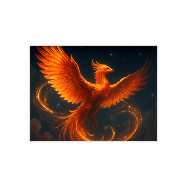 Celestial Phoenix Dance - Ceramic Photo Tile