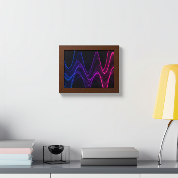 Rhythmic Waves - Framed Poster, Multi-Color
