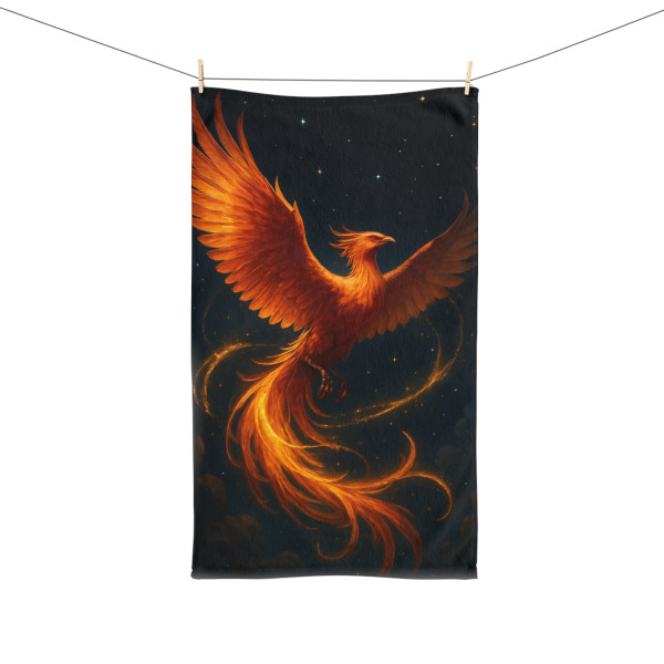 Celestial Phoenix Dance - Hand Towel
