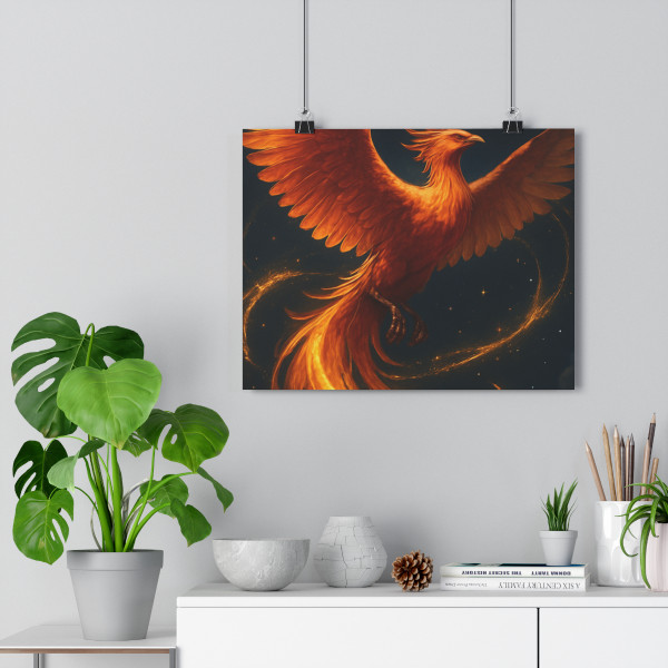 Celestial Phoenix Dance - Giclée Art Print 