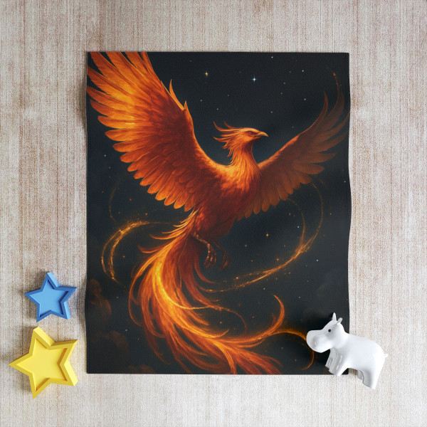 Celestial Phoenix Dance - Throw Blanket