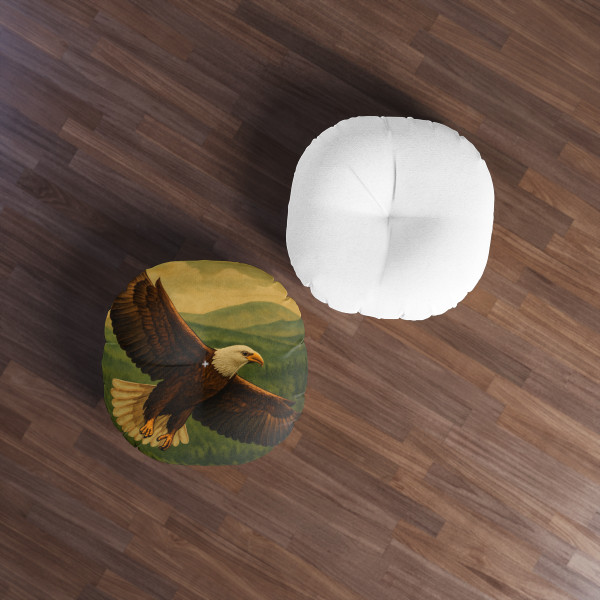 Whispers of Nature - Tufted Floor Pillow, Round
