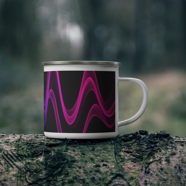 Rhythmic Waves - Enamel Camping Mug