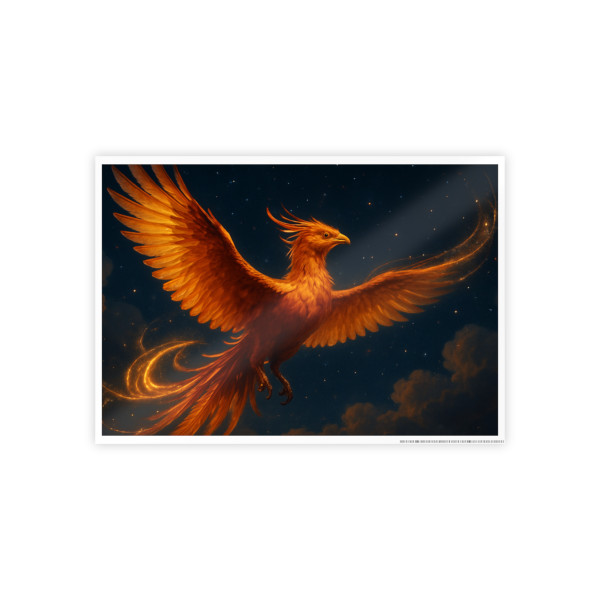 Celestial Phoenix Dance - Gloss Posters
