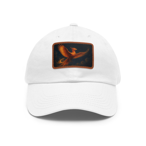 Celestial Phoenix Dance - Dad Hat with Leather Patch (Rectangle)