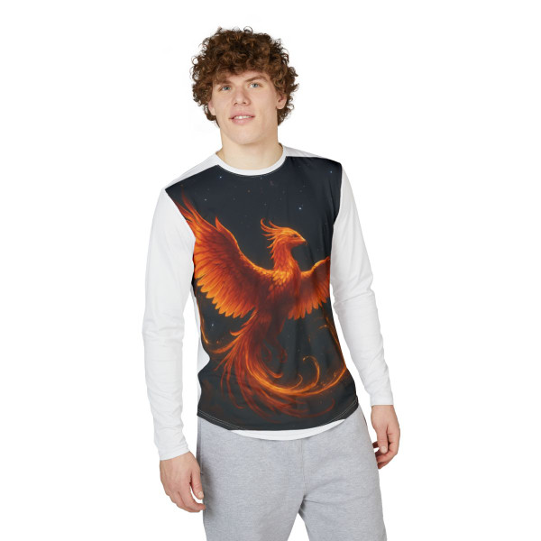 Celestial Phoenix Dance - Men's UV Protection Long Sleeve Shirt (AOP)