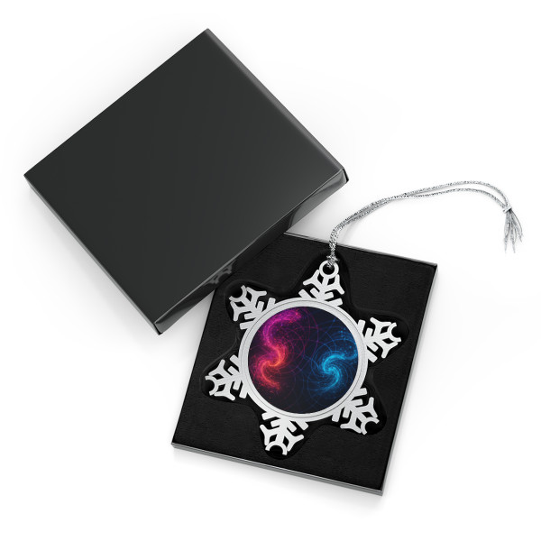 Entangled Dimensions - Pewter Snowflake Ornament