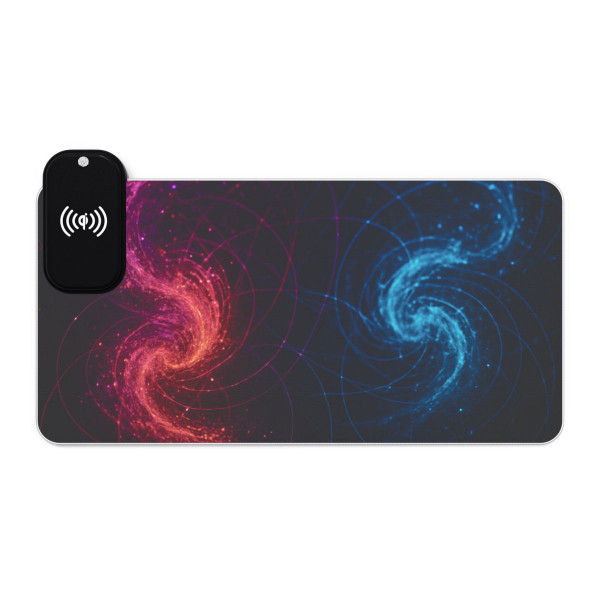 Entangled Dimensions - LED Gaming Mouse Pad, Wireless Charging