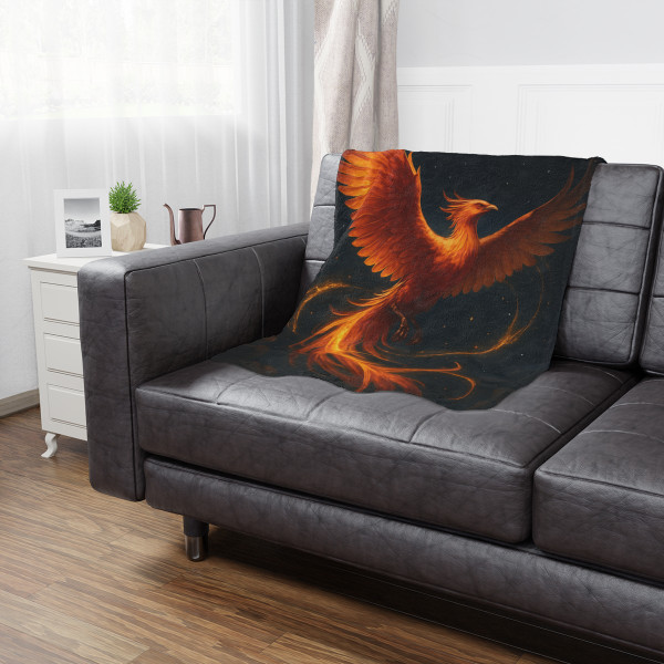 Celestial Phoenix Dance - Minky Blanket