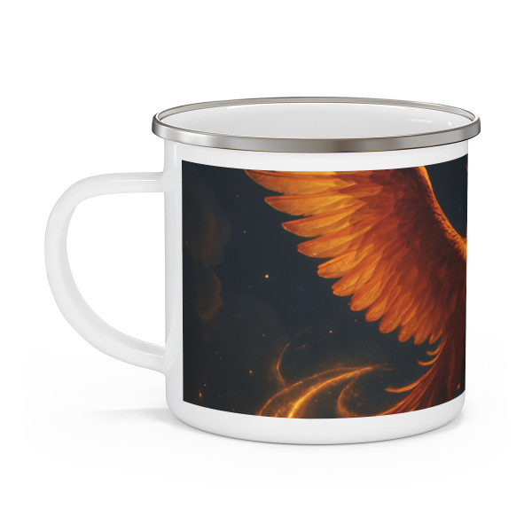 Celestial Phoenix Dance - Enamel Camping Mug
