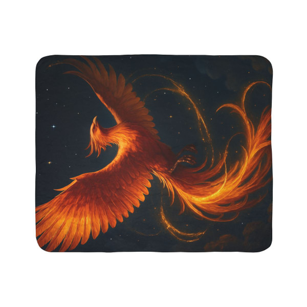 Celestial Phoenix Dance - Fleece Sherpa Blanket