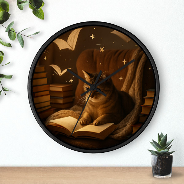 Whimsical Reading Haven - Wall Clock