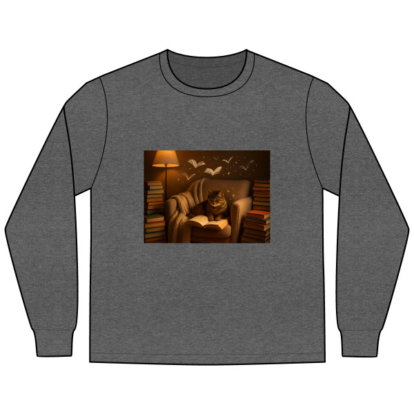 Whimsical Reading Haven - Men's Long Sleeve Tee