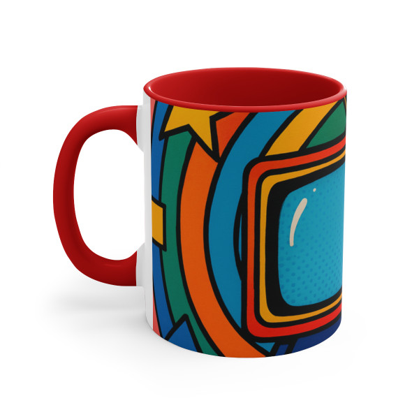 Retro Revolution - Colorful Accent Mugs, 11oz