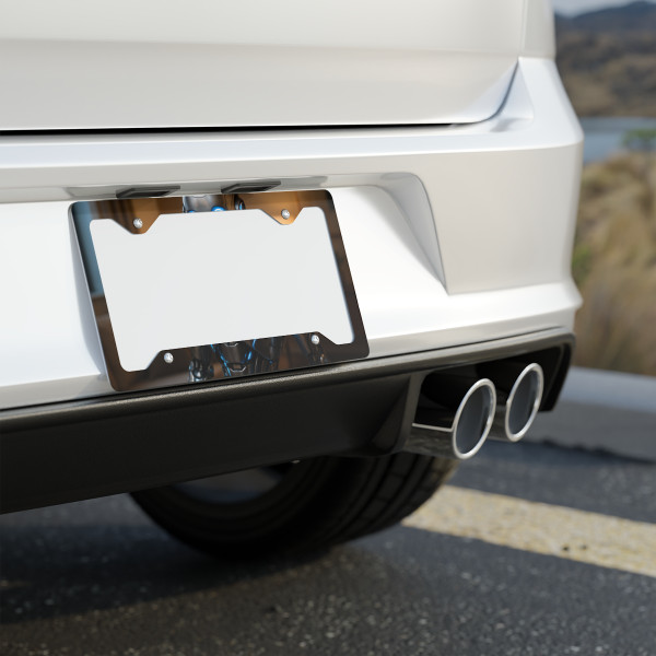 Cybernetic Companion - Metal License Plate Frame
