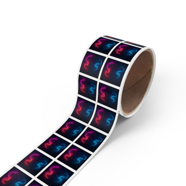 Entangled Dimensions - Square Sticker Label Rolls