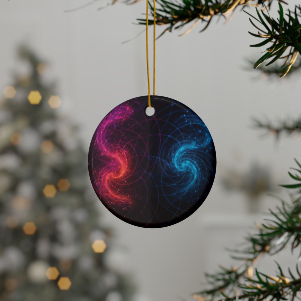 Entangled Dimensions - Decorative Ceramic Ornaments, Double-Sided (1pc, 3pcs, 5pcs, 10pcs)