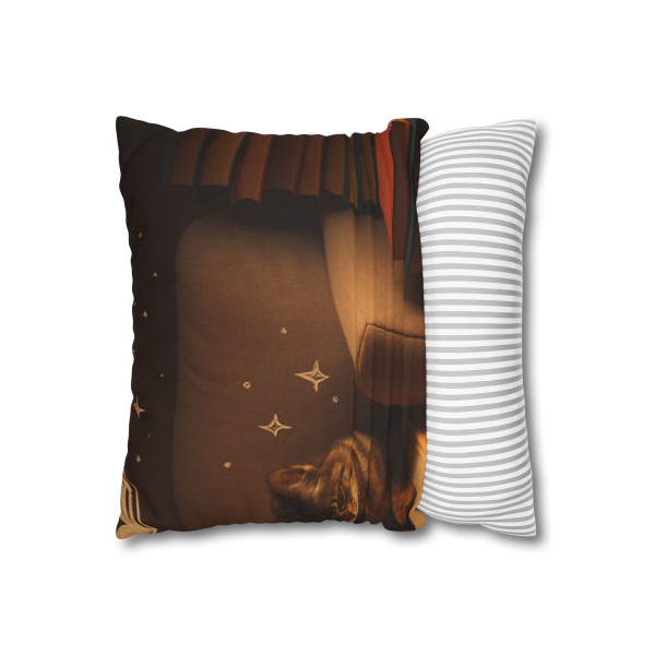 Whimsical Reading Haven - Spun Polyester Square Pillowcase