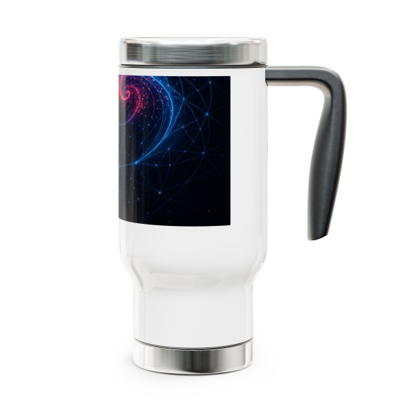 Entangled Dimensions - Stainless Steel Travel Mug with Handle, 14oz