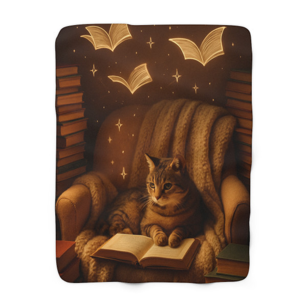 Whimsical Reading Haven - Sherpa Fleece Blanket