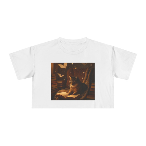 Whimsical Reading Haven - Women's Crop Tee