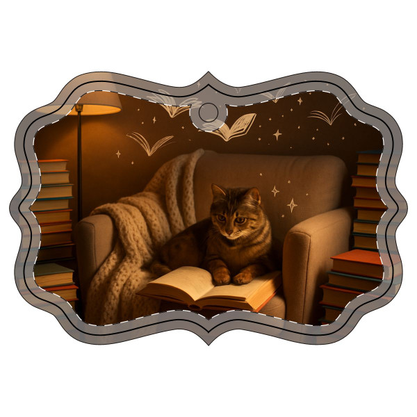 Whimsical Reading Haven - Acrylic Ornament (Multi-depth)