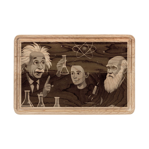Curiosity Unleashed - Wooden Cutting Board (Engraving)