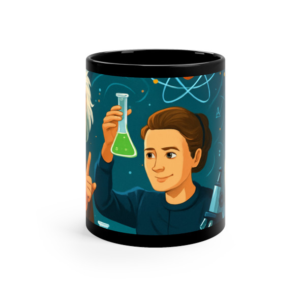 Curiosity Unleashed - Black Coffee Mug, 11oz