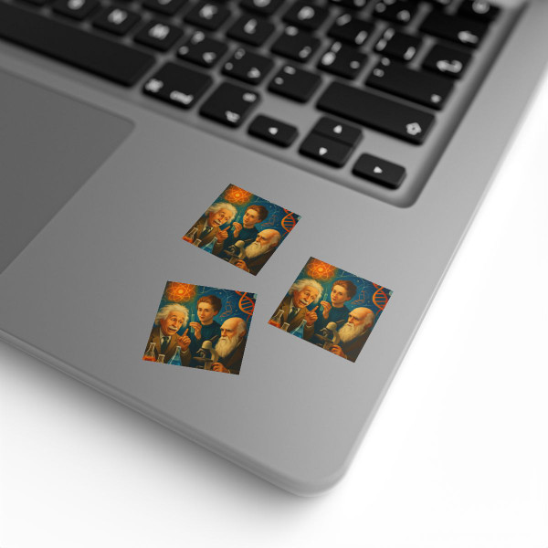 Curiosity Unleashed - Square Sticker Label Rolls