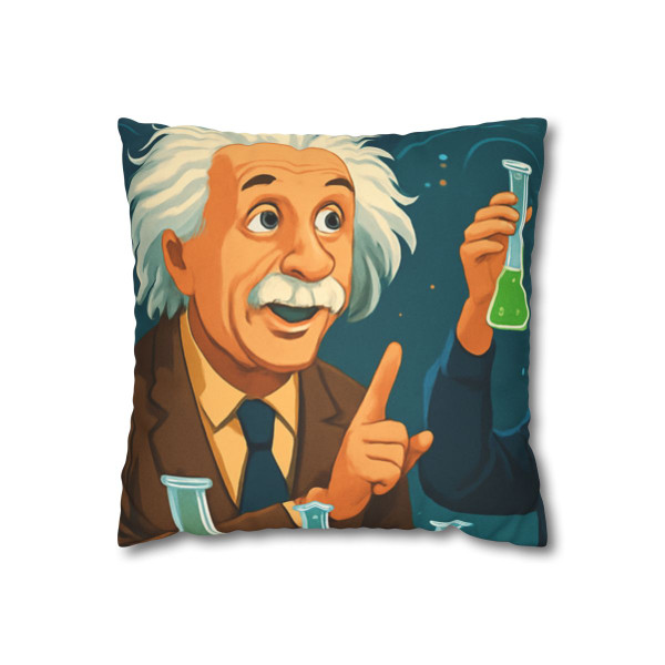 Curiosity Unleashed - Faux Suede Square Pillowcase